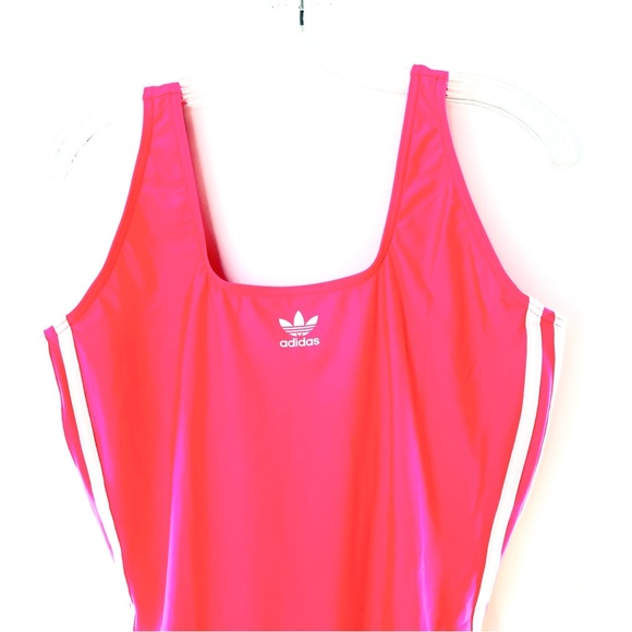 Adidas Adicolor 3-Stripes One-Piece Swimsuit Lucid Pink/White Size 16, NWT - Picture 14 of 16